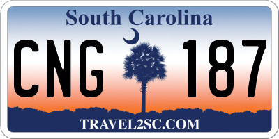 SC license plate CNG187
