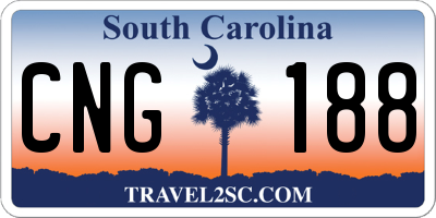 SC license plate CNG188