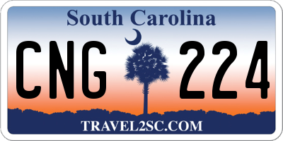 SC license plate CNG224