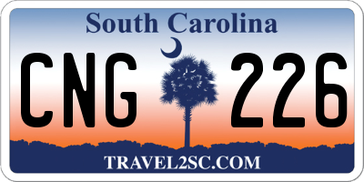 SC license plate CNG226