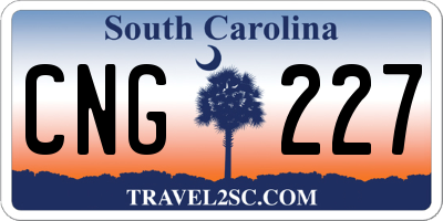 SC license plate CNG227