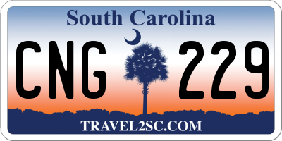 SC license plate CNG229