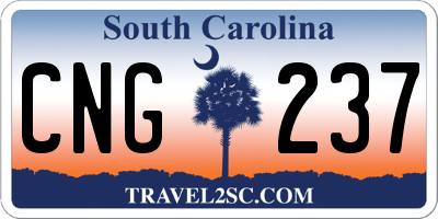 SC license plate CNG237