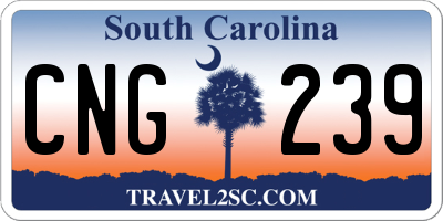 SC license plate CNG239