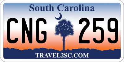SC license plate CNG259