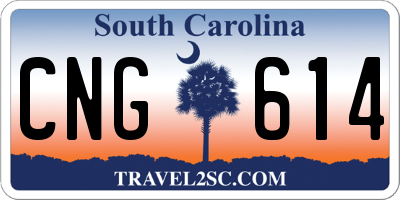 SC license plate CNG614