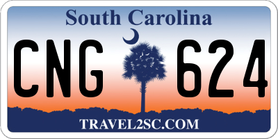 SC license plate CNG624