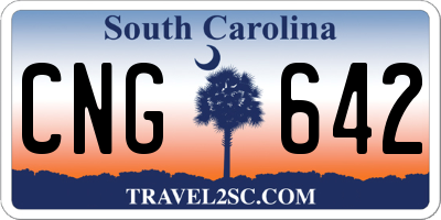 SC license plate CNG642
