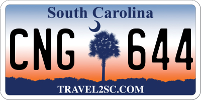 SC license plate CNG644