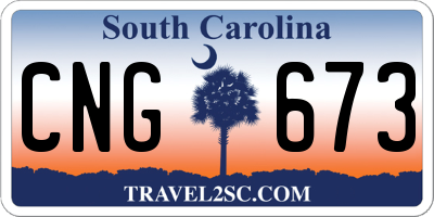 SC license plate CNG673