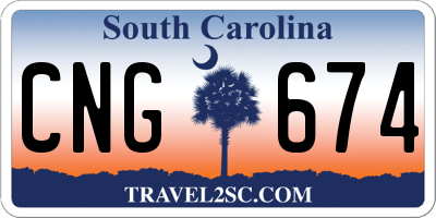 SC license plate CNG674