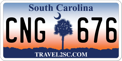 SC license plate CNG676