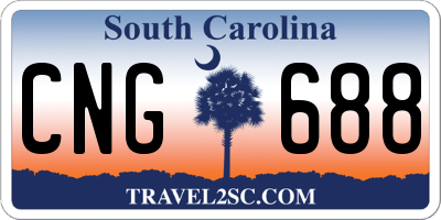 SC license plate CNG688