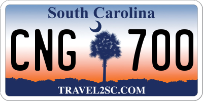 SC license plate CNG700