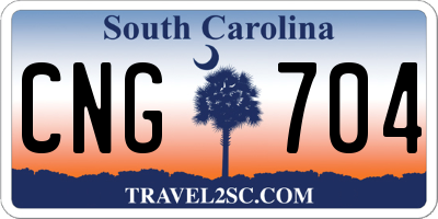SC license plate CNG704