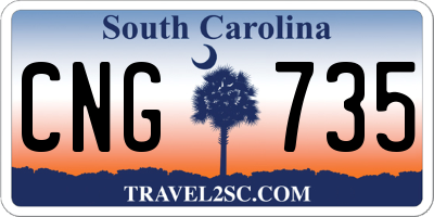 SC license plate CNG735