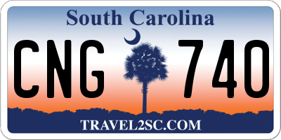 SC license plate CNG740