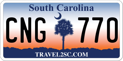 SC license plate CNG770