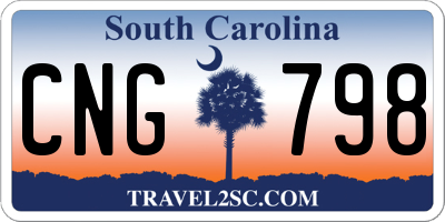 SC license plate CNG798