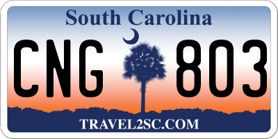 SC license plate CNG803