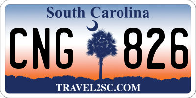 SC license plate CNG826