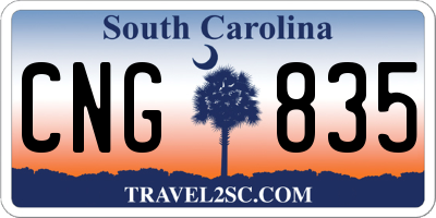 SC license plate CNG835
