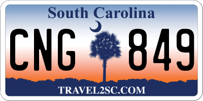 SC license plate CNG849