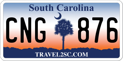 SC license plate CNG876