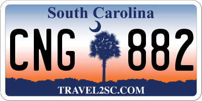 SC license plate CNG882