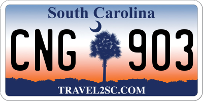 SC license plate CNG903