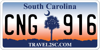 SC license plate CNG916