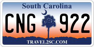 SC license plate CNG922