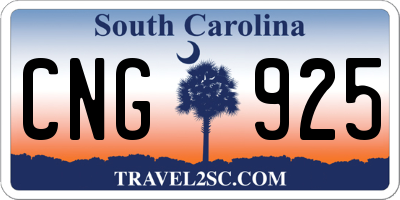 SC license plate CNG925