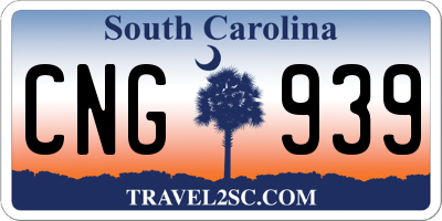 SC license plate CNG939