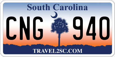 SC license plate CNG940