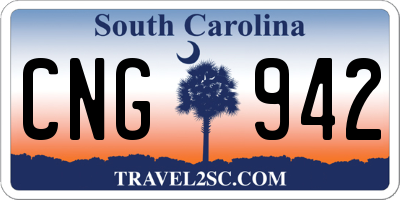 SC license plate CNG942