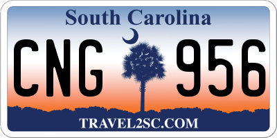 SC license plate CNG956