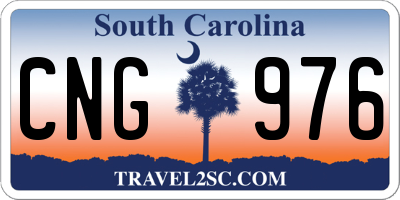 SC license plate CNG976