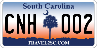 SC license plate CNH002