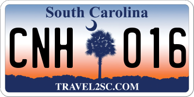 SC license plate CNH016