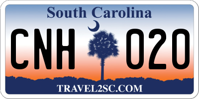 SC license plate CNH020