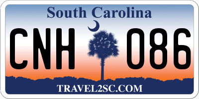 SC license plate CNH086