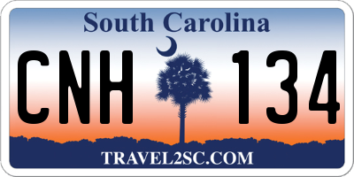 SC license plate CNH134
