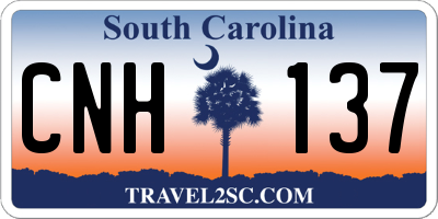 SC license plate CNH137