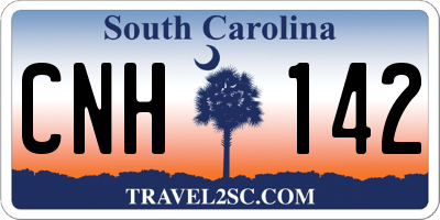 SC license plate CNH142