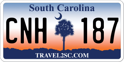 SC license plate CNH187