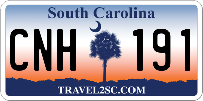 SC license plate CNH191