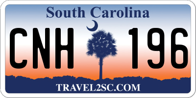 SC license plate CNH196