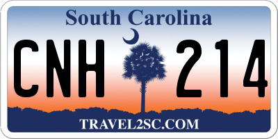SC license plate CNH214