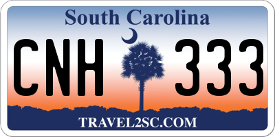 SC license plate CNH333